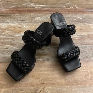 Jeffrey Campbell braided strap block heel sandal